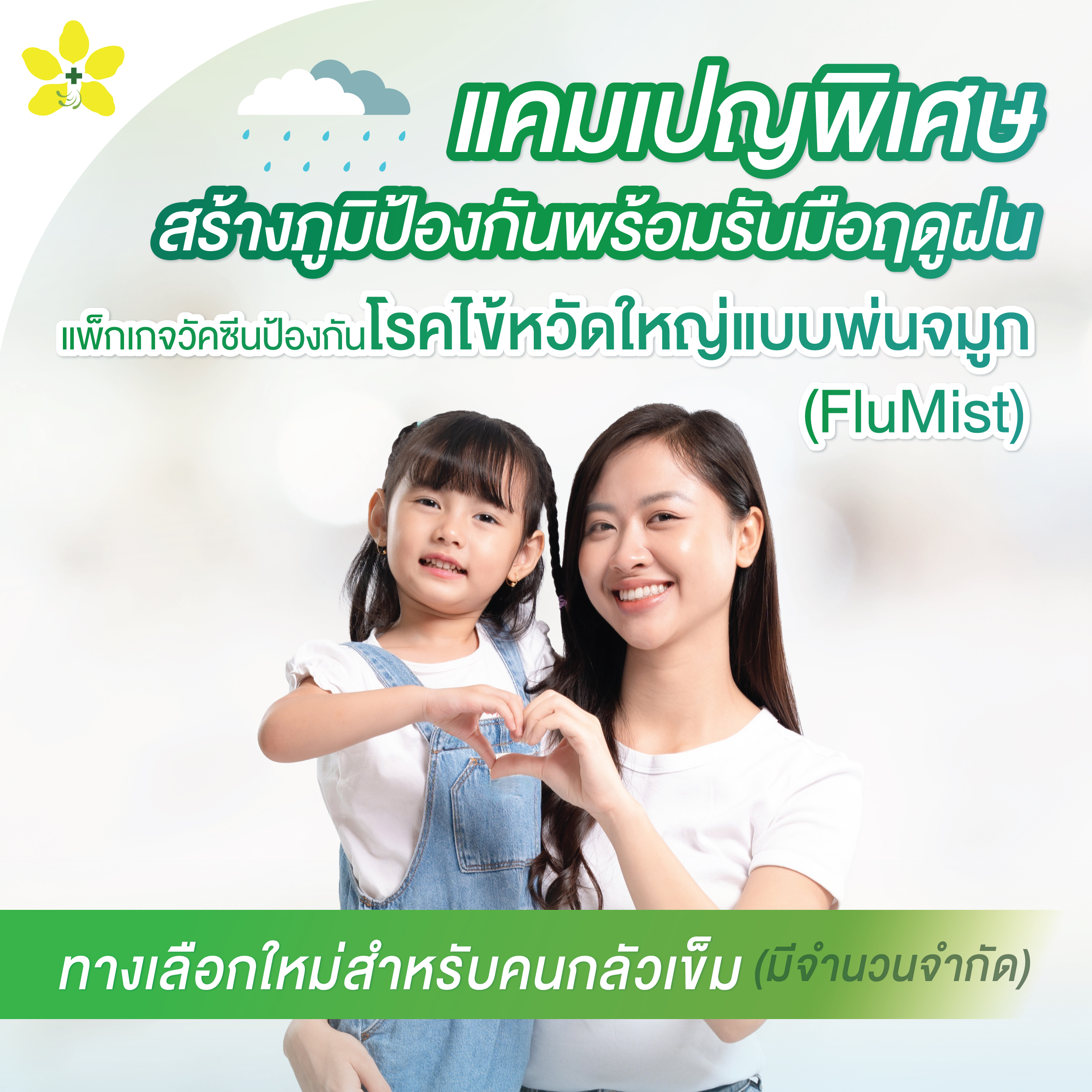 แพ็กเกจวัคซีนป้องกันโรคไข้หวัดใหญ่แบบพ่นจมูก (FluMist)